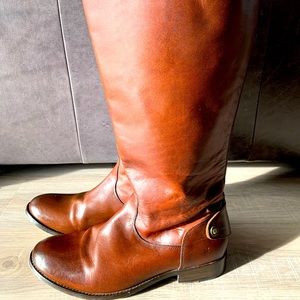 Frye Melissa Back Button Zip Riding Boots